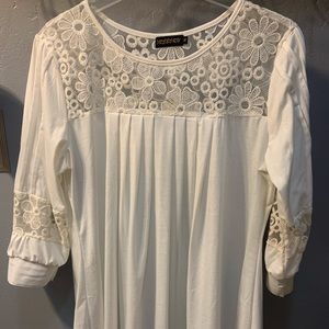 White lace tunic